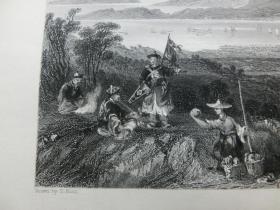【百元包邮】《舟山的溪谷》中国题材钢版画 托马斯.阿罗姆 （Thomas Allom）作品  1845年 尺寸约27.2×21厘米 （货号T001386）