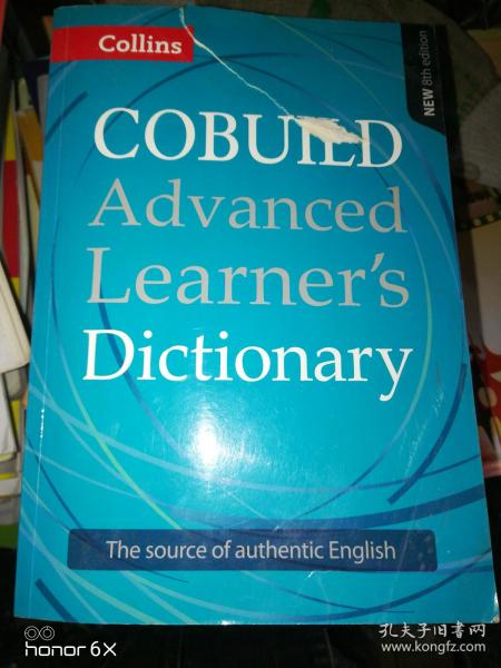 Collins COBUILD Advanced Learner's Dictionary：New 8th Edition，柯林斯COBUILD高级学习者词典：新第8版，封面有裂痕，内页近全新G