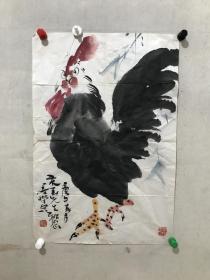 546国画  刘墨禅 当代鸡王 70*45cm