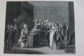 【百元包邮】《a woman wearing her child 》 (带着孩子的女人)  William Hogarth 威廉 ・荷加斯作品  1870年代  钢版画 纸张尺寸约30.5×21.8厘米（货号202135）