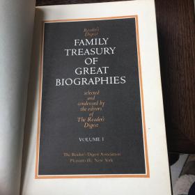 Family treasure of great biographies 伟大传记 第一、二卷