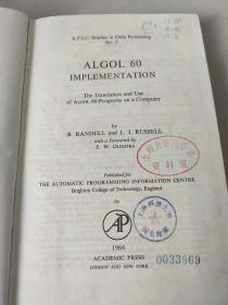 ALGOL 60 IMPLEMENTATION:ALGOL 60实现