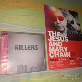 日本原版宣传小海报  Mary chain 日本巡演 左侧cd仅为参照展示海报的比例 音乐海报
