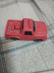 老玩具车 红色塑料小车