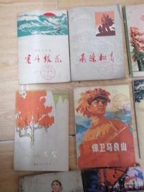 10本红色题材的书籍，塞外银花，雨涤松青，前进路上，彩练当空，保卫马良山，闪闪的红星，奴隶的女儿，船台春潮，开端，十本一起包邮