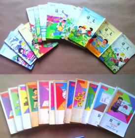 90年代八零后九零后人教版六年制小学语文课本全套数学课本全套全彩版童年六年制小学语文数学课本教科书教材语文12册全套数学12册全套共24本合售
