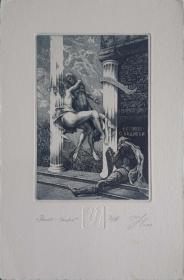 奈德诺夫藏书票原作      1832