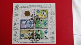 1992朝鲜邮票 第8届世界跆拳道锦标赛 盖销 小全张