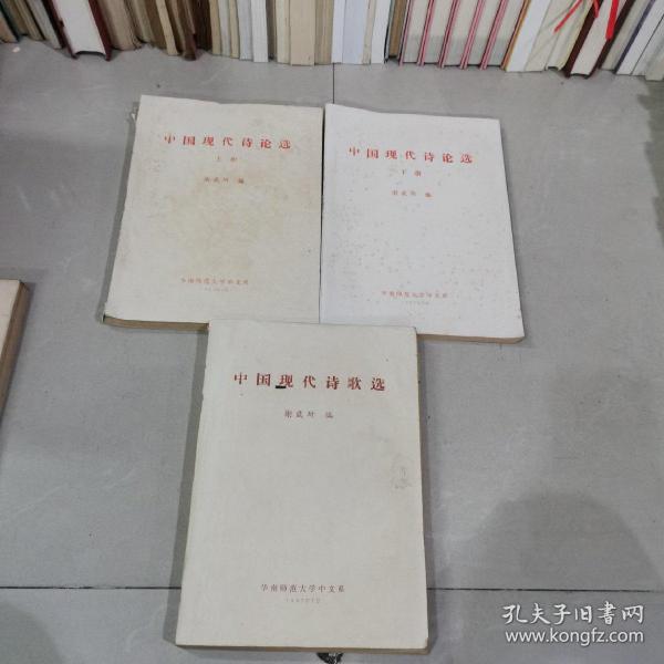 中国现代诗论选（上下）全两册。中国现代诗歌选。