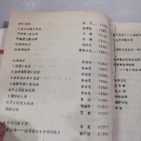 中国现代诗论选（上下）全两册。中国现代诗歌选。