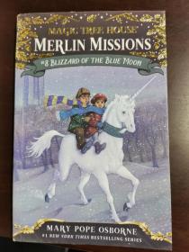 神奇树屋梅林的任务 英文原版童书Magic Tree House Merlin Missions 8: Blizzard of the Blue Moon玛丽波奥斯本