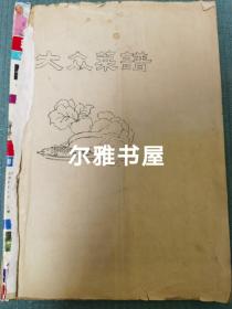 七十年代油印  16开各地市服务局制作   大众莱谱    北京市服务局制（天津包子、酥火烧、油条、油饼、红烧带鱼段、荤素扣肉、溜丸子、米粉肉）   天津市饮食服务公司制（炸虾丶）  苏州市烹饪技十代培训班制（蟹粉豆腐、荔枝肉、葱油洋芋艿）  杭州市饮食服务公司制（葱爆羊肉片、红烧羊肉）  青岛市饮食服务公司制（回锅肉、干烧大虾）等