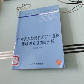 企业进入战略性新兴产业的影响因素与绩效分析（财经学术文丛）