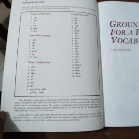 GROUNDWORK  FOR A BETTER  VOCABULARY SECOND EDITION  书名以图片为主。内有字迹。