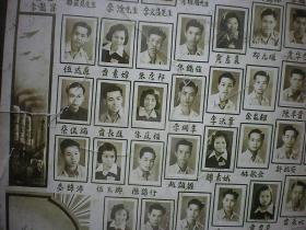 1956年 台山第三初级中学五三秋甲毕业合影 校长梁愈明  20*15厘米