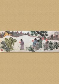 石溜/石留，原名夏军晖，武汉市人，著名画家。 武汉市美协会员。 中国国画院花鸟画高研班毕业，广州美院尚涛花鸟高研班毕业。自幼随父学习金石国画，后得到江文湛郭全忠尚涛等名家指点，作品以新水墨色彩的笔意和唐宋诗词的凄美意境多次在全国书画大赛中获奖。 《沐春》获全国第六届中国花鸟画邀请赛青年组银奖 中国第九届花鸟画家邀请赛银奖⋯ 宣纸，34*97cm，未裱，8133