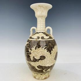宋代磁州窑龙纹花瓶