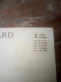 1925年美国慈善协会办公室，，2美分邮资明信片。
