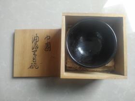 回流博山油滴天目茶碗(夜空星光  窑变)