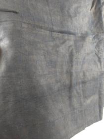 蓝色夹花边粗布上衣