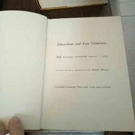 Edwardians and late Victorians : English institute essays 1959