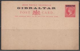 英联邦邮资明信片，英属吉尔伯特维多利亚女王，1p