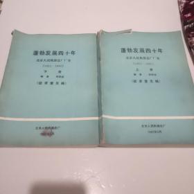 蓬勃发展四十年  (北京人民机器总厂厂史 )上下册     内容完整无缺，就是外壳有破损