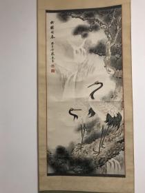 张杰玉松鹤图原装老表（保真）