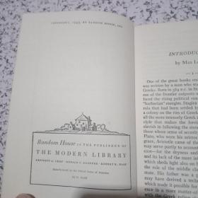 ARISTOTLE'S POLITICS 亚里士多德政治学【32开原版，布面精装】