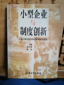 小型企业与制度创新--上海小型企业改革与发展研究报告  上海大学出版社1999年12月1版1印3500册