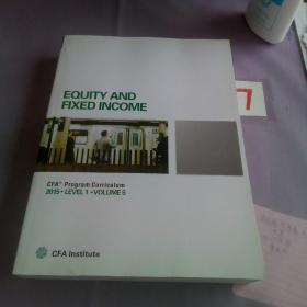 Equity and fixed income cfa program curriculum 2015 level1 volume 5。。