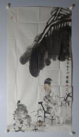 保真，新当选中国美协理事，海军创作室画家陈琳四尺整纸国画一幅《东坡居士图》