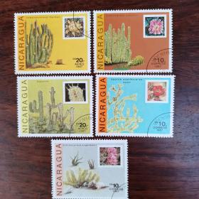 尼加拉瓜邮票仙人掌花卉