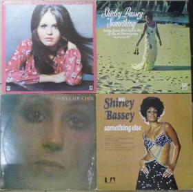 留声机專用  MARIE OSMOND  SHIRLEY BASSEY  CHER  黑胶唱片4隻 港版