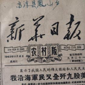 《新华日报》农村版1963年11月6日