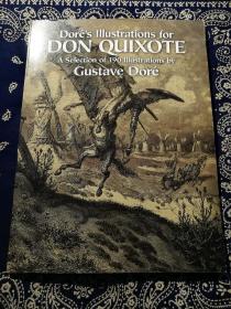 Gustave Doré：《Dore's Illustrations for Don Quixote》
古斯塔夫·多雷 版画作品：塞万提斯的《唐·吉诃德》(英文原版，平装大开本)