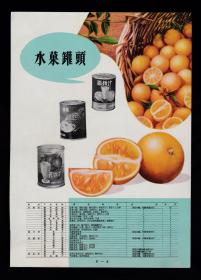 50年代水果/肉类罐头广告