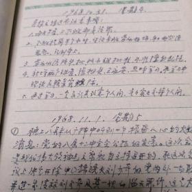 68-69年一个人的批斗对象日记本