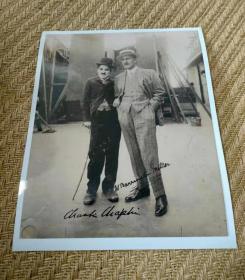 Charles Chaplin 卓别林 签名照 老照片收藏 经典回忆 复刻版 10寸25.4*20.3cm 02