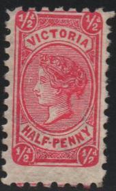 英联邦邮票C，澳大利亚 维多利亚州1901年维多利亚女王，½p