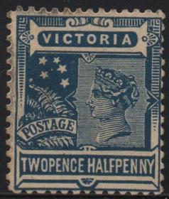 联邦邮票C，澳大利亚维多利亚州1899年维多利亚女王，2½p