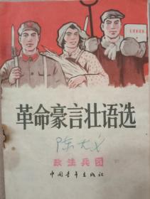 革命豪言壮语》，小开本。(六十年代特色)，64开，九品。