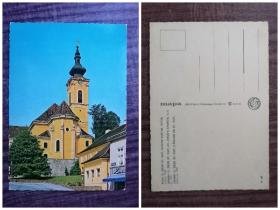 外国明信片，奥地利原版，维也纳教堂建筑，品如图