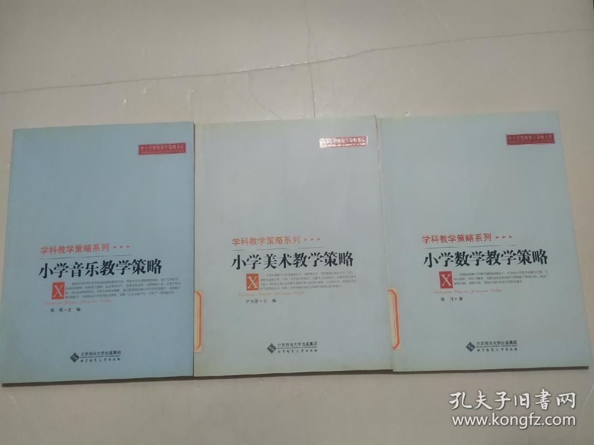 中小学教师教学策略书系学科教学策略系列《小学音乐教学策略》《小学美术教学策略》《小学音数学教学策略》三册合售