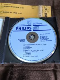 CD唱片 PHILIPS 莫扎特-第15&21钢琴协奏曲/布伦德尔 BRENDEL/MOZART 西德水蓝盘无字银圈首版