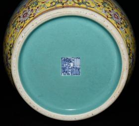 清代乾隆粉彩竹林七贤人物故事冬瓜瓶