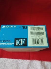 录音磁带 索尼SONY EF60空白磁带三盒27盘合售 全新未开封（外包装盒撕裂）卧室大衣柜顶端存放