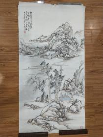 实力派青年画家河南省美协山水画艺委会委员段志刚四尺整纸山水精品