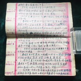 昆明老中医看病治案日记（59年第1~2册），记录接诊几十位病人的病情，诊断过程，及所开详细的中医处方