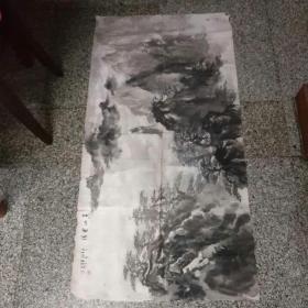 杭州一一吴寿华四尺整张山水1件，85品